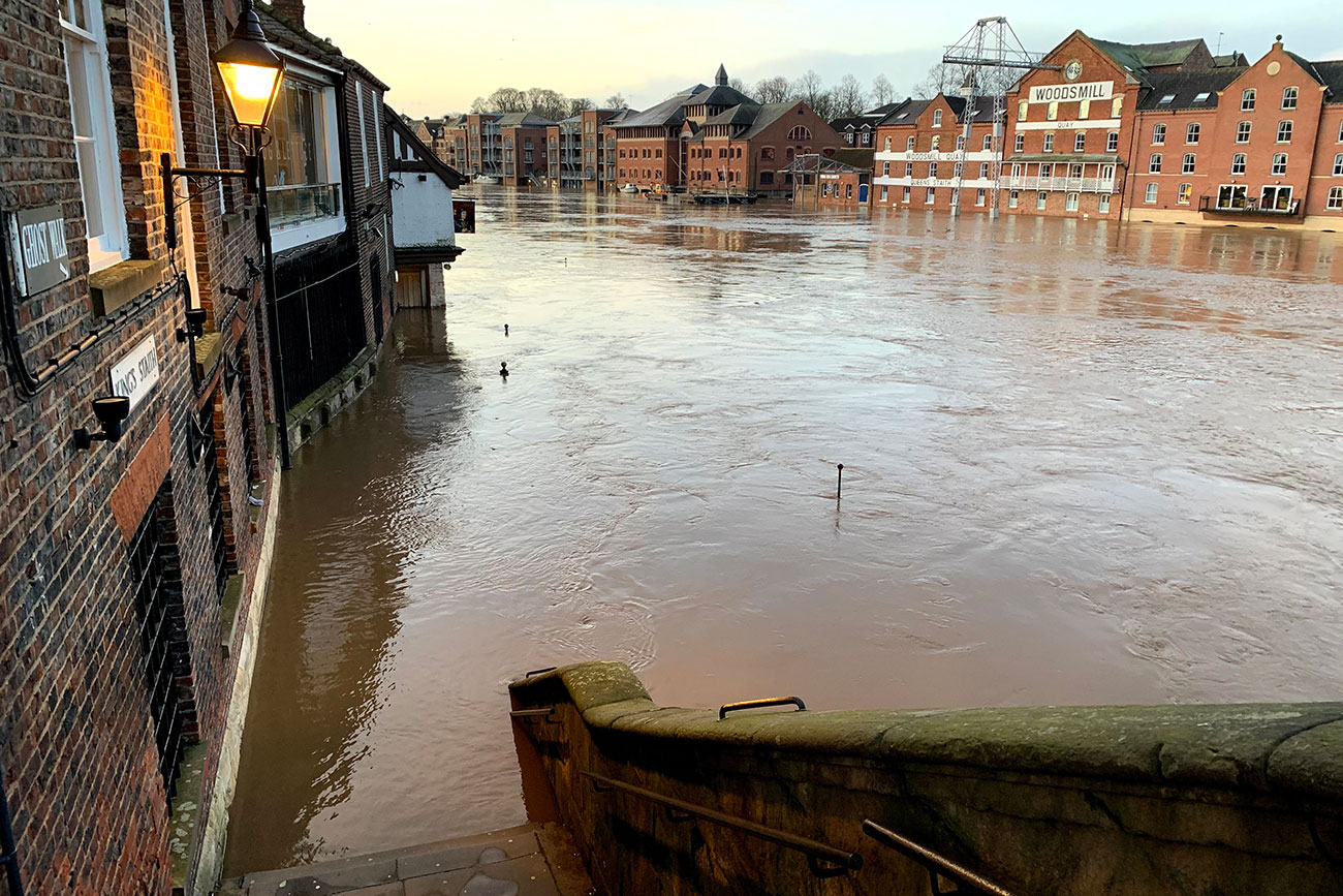 Pictures: Here’s the river in York city centre today, after it reached